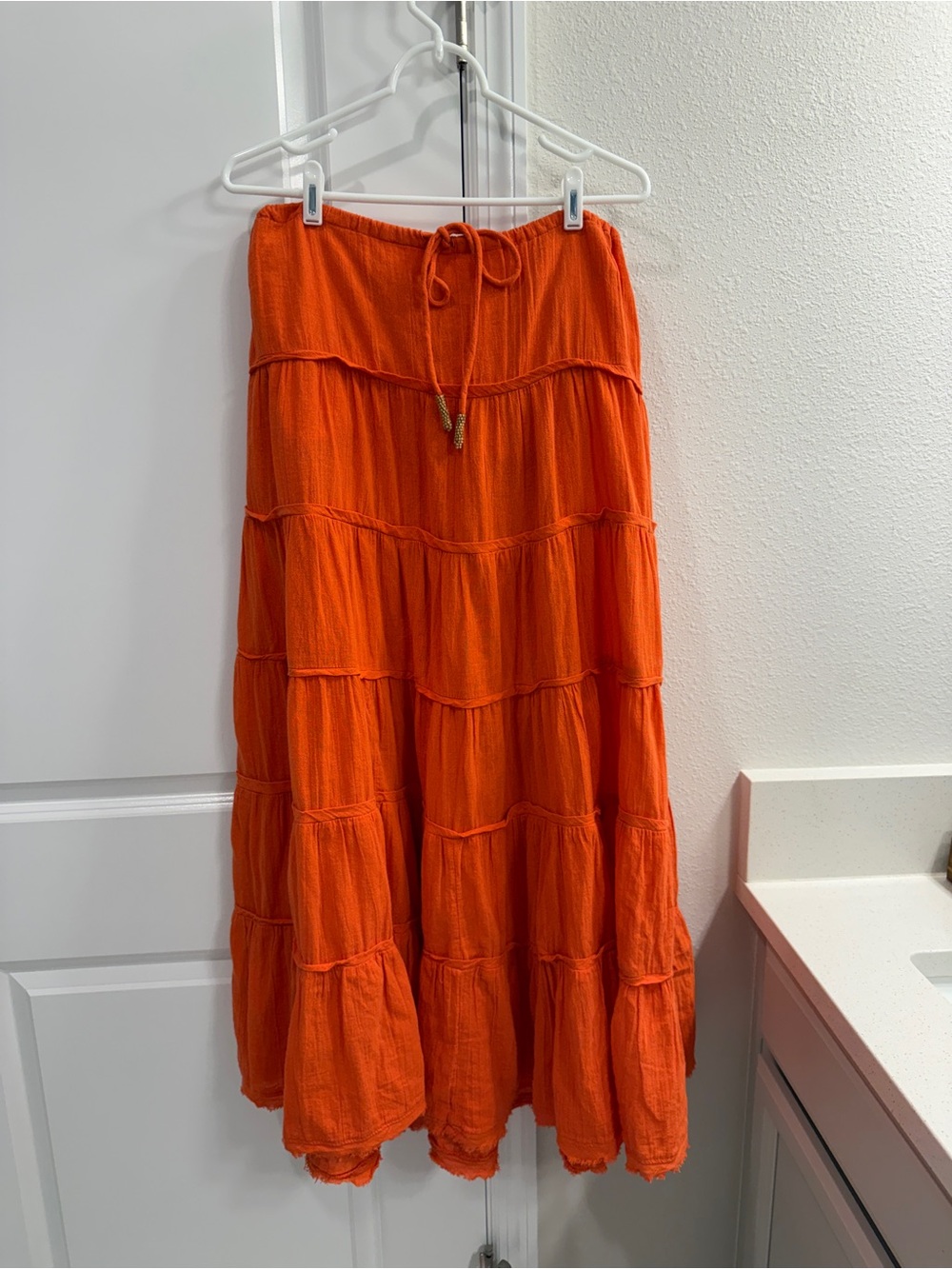 Free People Simply Smitten Maxi Skirt orange